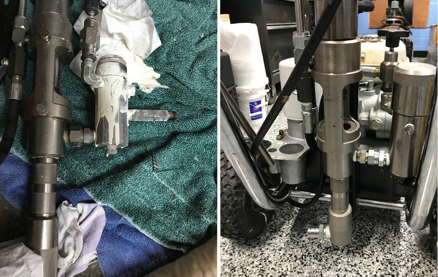 Titan 4900 paint sprayer with leaking filter gaskets